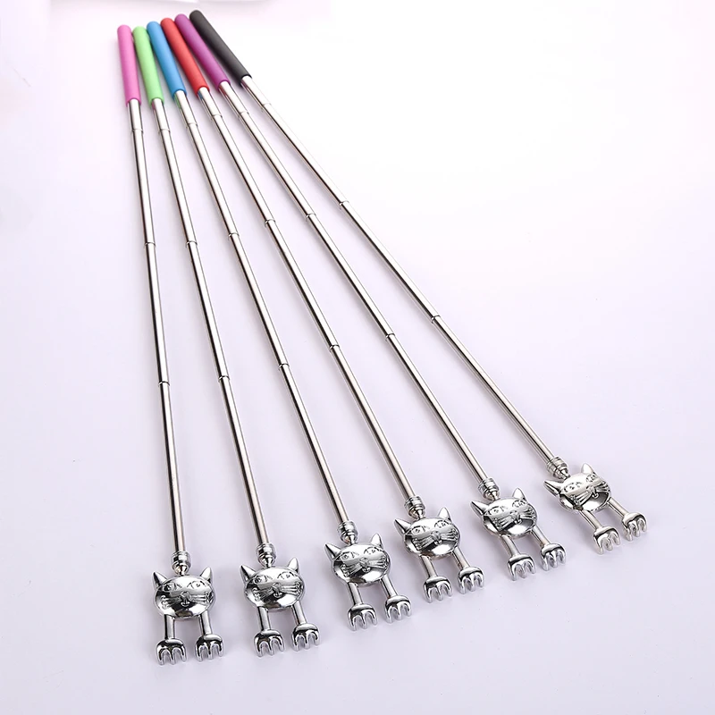 

1Pcs Portable Extendable Telescopic Cat Claws Metal Back Scratchers/Hand Massager/Backslap With Rubber Handles