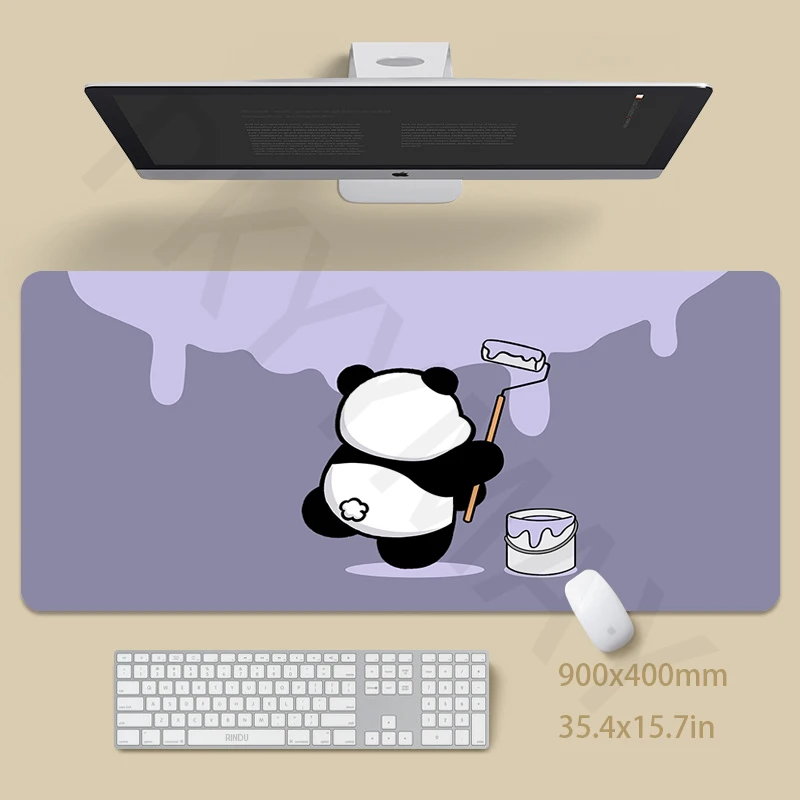 Gaming Mousepad Panda Large Mouse Mat Big Desk Pad Non-Slip Rubber Mouse Pad Big Keyboard Mats Mousepads