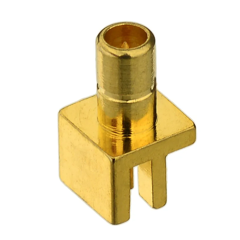 Superbat 10pcs 50ohm SMB Thru Hole Female PCB Mount 250V Gold-Plated RF Coaxial Connector for Electronic Components Market