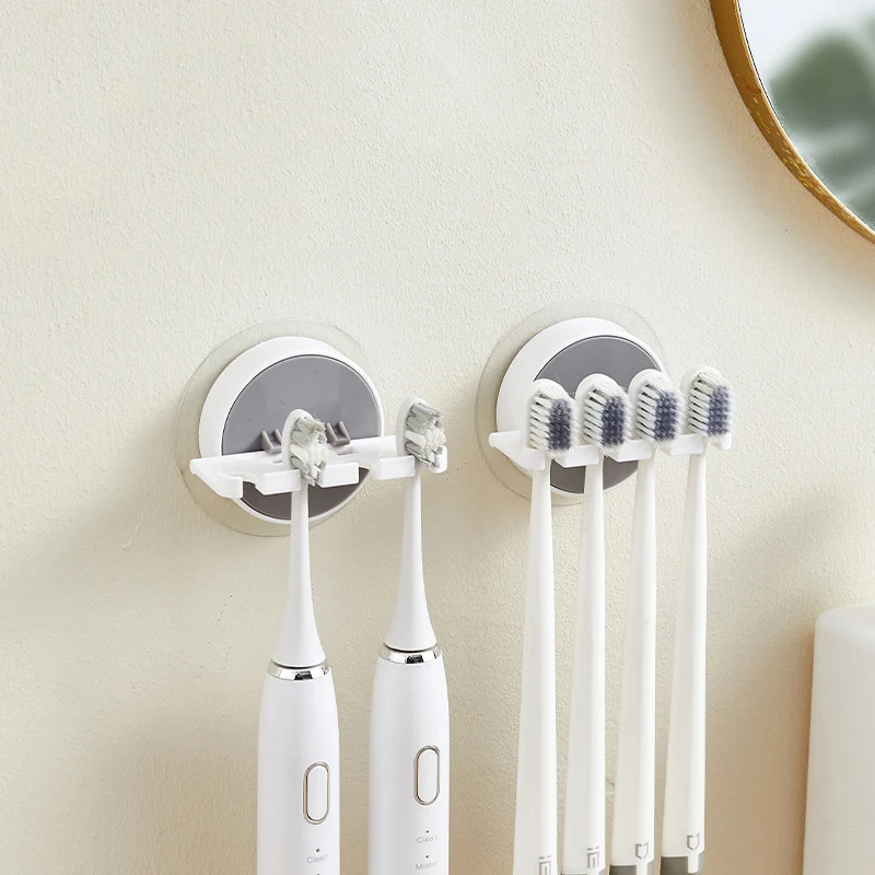 Toothbrush Holder Wall Mount Toothbrush Storage Rack ABS Electric Holder Bathroom Toilet Bedroom Storage Accessories