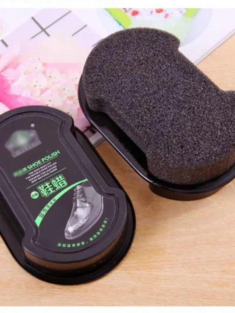 One Shine-Double Sided Leather Shoes Brush, Color less Wax Brush, Shoe Polish Sponge Tool