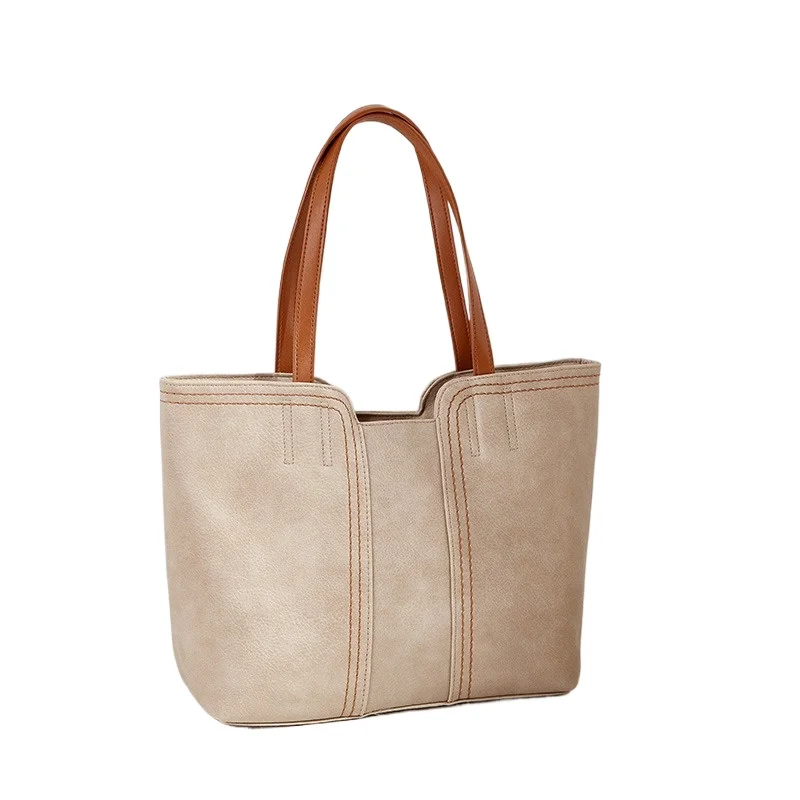 Borsa a Spalla da Donna con Manico Superiore, Grande Capacità, Stile Vintage Elegante, per Uso Quotidiano, Lavoro e Ufficio