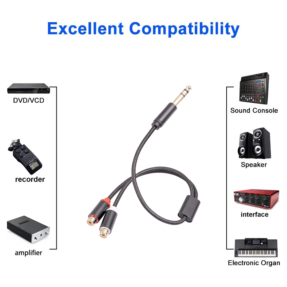 6.35mm RCA  Aux  ̺, Ƽ RCA Ͽ 1/4 ġ , ߿    ȣ   