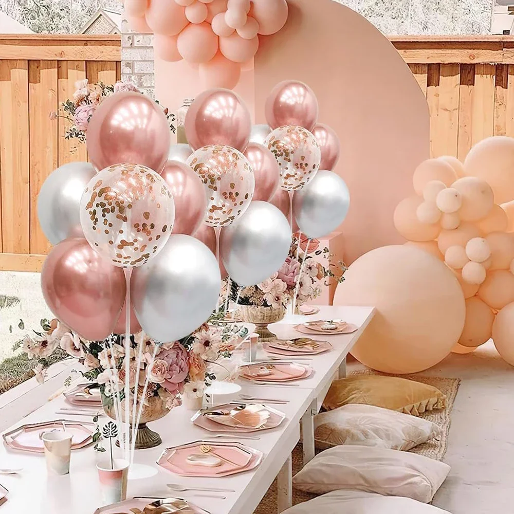 Balloon Stand 2 sets With Base For Wedding Christmas New Year Birthday Graduation Party Decor