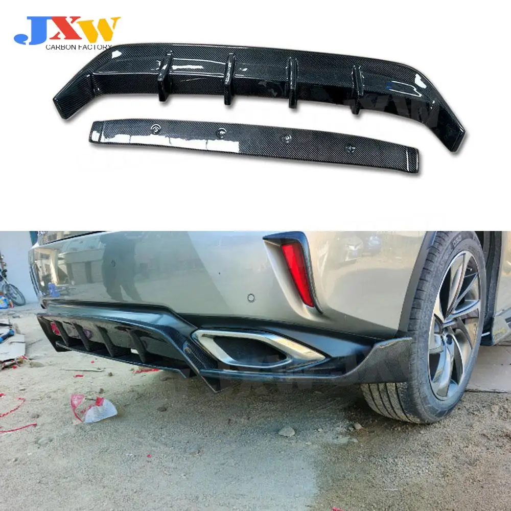 

Carbon Fiber Rear Lip Diffuser For Lexus RX300 RX450H 2016-2020 FRP Car Fins Shark Style Skid Plate Car Bumper Guard