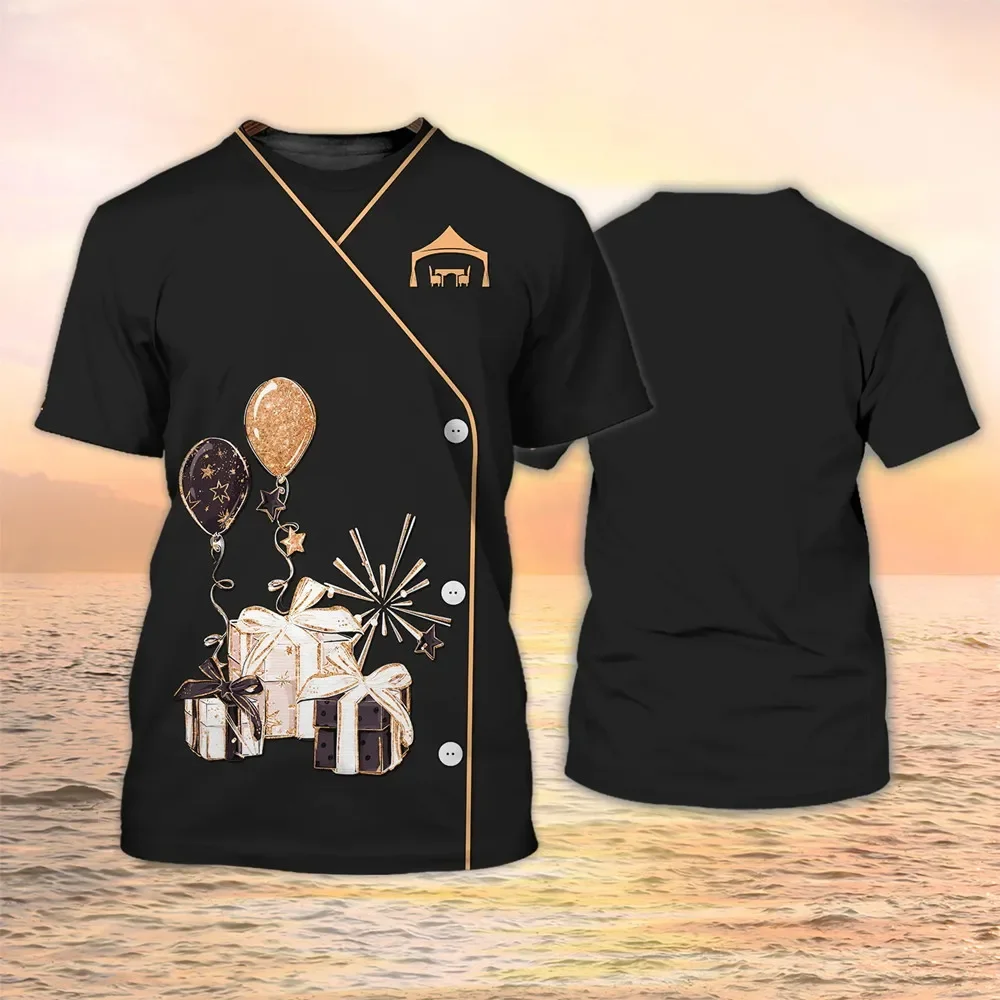 

Новинка 2023, Летняя женская одежда, футболки с 3D рисунком, для дня рождения, юбка с воздушными шарами, одежда для женщин, смешная рубашка, корейская мода