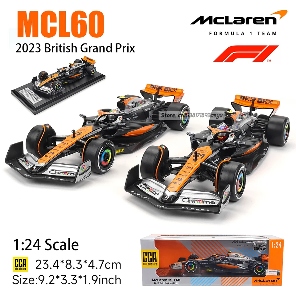 Bburago 1:43 P2 Brtsh GP Mclaren F1 MCL60 2023 #4 Lando Norrs #81