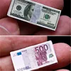 1/12 Scale Coins Dollars Euro Money Scene Accessories Toys for dollhouse Mini Miniature Model Miniature Accessories 2