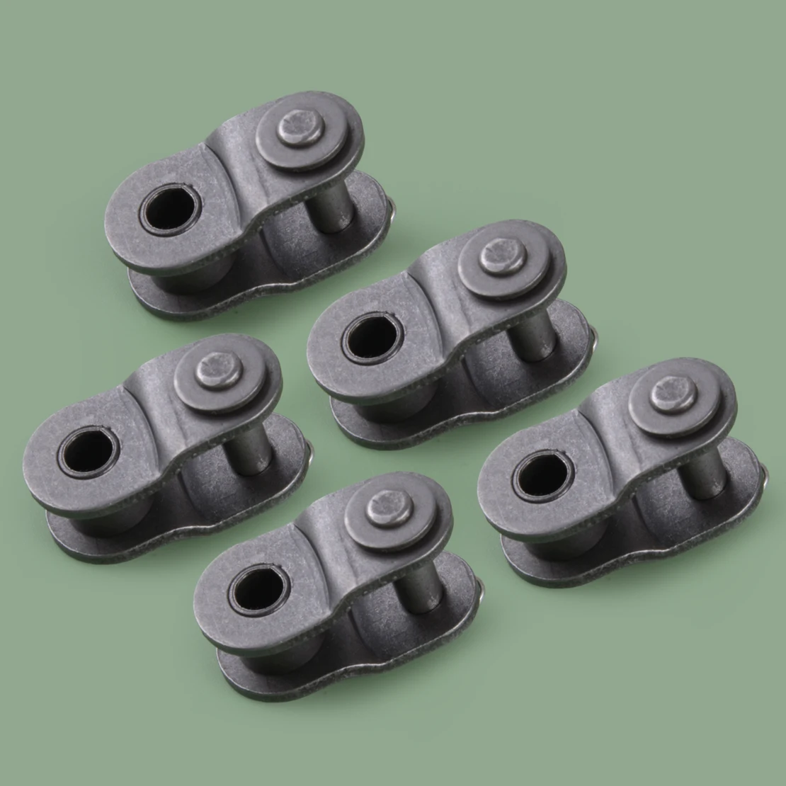 5 Sets Steel Motorcycle 520 Roller Chain Offset Link Crank Link Half Link Fit for Pro Series 520 Non O-Ring Chain