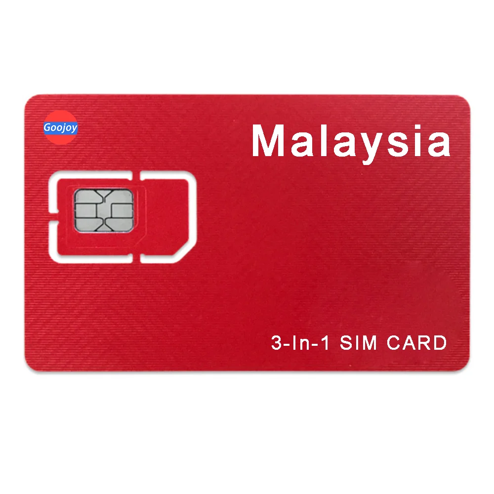 Tanio Malezja przedpłacona karta Sim, Data świąteczna karta Sim, 4G