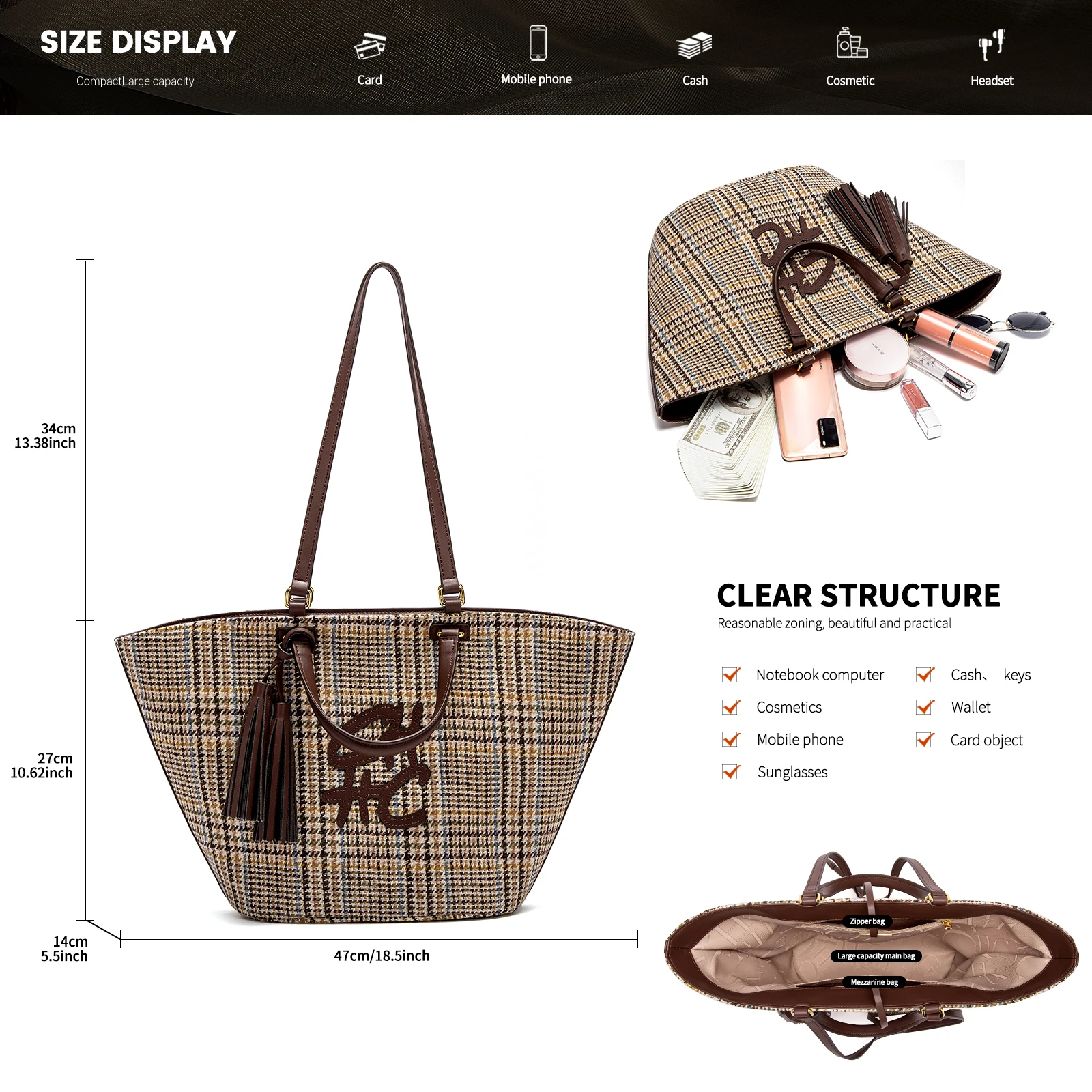 حقيبة يد نسائية من تصميم CHCH لعام 2025، تتميز بتص...