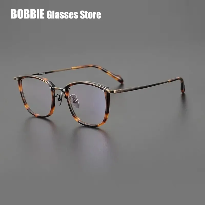 

Japanese Personality Design Titanium Glasses Frame Men Women Vintage Square Prescription Eyeglasses Optical Blue Light Spectacle