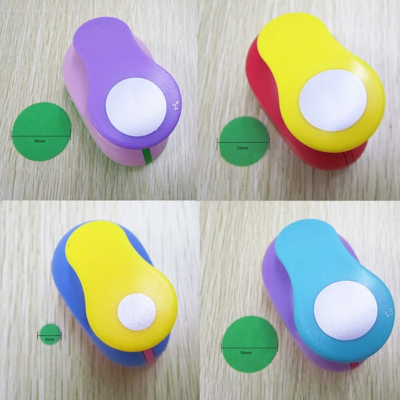 Circle Punch 8/15/25/38/50mm DIY Embossing Punches Scrapbooking Machine Paper Cutting Color Craft Hole Punch Rounder Cutter