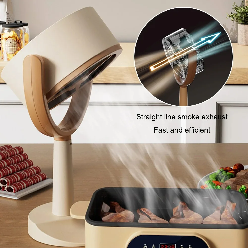 Portable Desktop BBQ Extractor 3000mAh 5V Adjustable Angle Range Hood For Indoor Hot Pot With 10 Filter Sponges 1