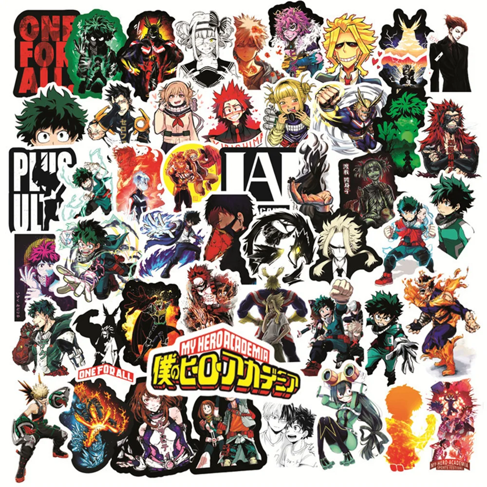 

10/30/50PCS New My Hero Academia Sticker Pack Cartoon Creative Animation Kids Luggage Car Chair Decoration Waterproof Wholesale