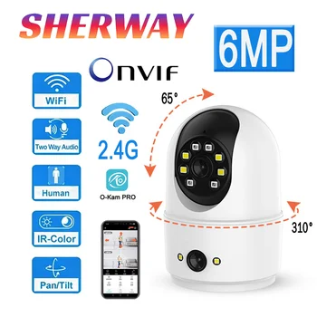 6MP WIFI Smart Security Camera Dual Screens Baby Monitor Digital Zoom PTZ IP Cam Surveillance Home Security Camera O-Kam PRO 1