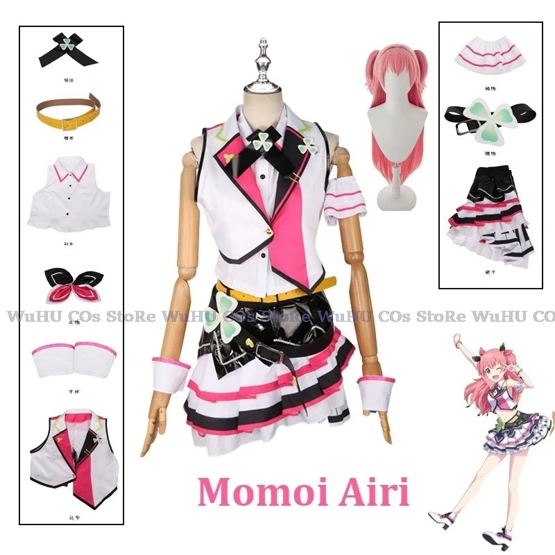 

Cosplay Project Sekai Colorful Stage Feat MORE MORE JUMP Airi Hinomori Cosplay Costume Dress Airi Hinomori Wig Women Party