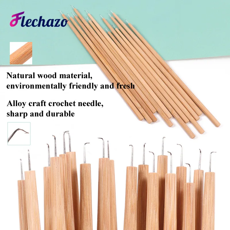 Professionals Wig Hook For Ventilate Lace Front Wigs Long Wooden Handle Needle With Holder Different 4 Sizes lace wig needles