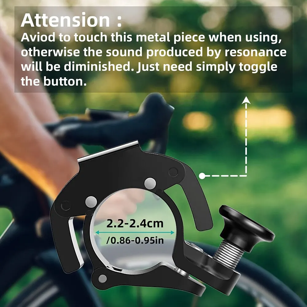 Bicycle Bell New Stainless MTB Cycling Horn Bike Handlebar Bell Crisp Sound for Bicycle Safety Accessories