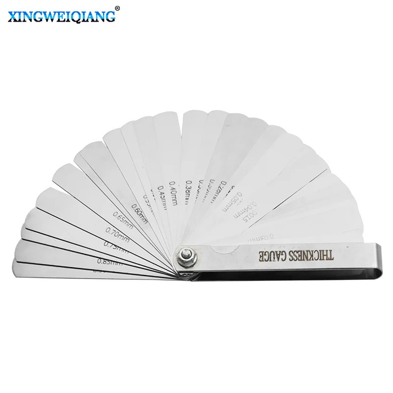 32 IN 1 Blade Feeler Gauge Metric and Imperial Gap Measuring Tool Gauge ...