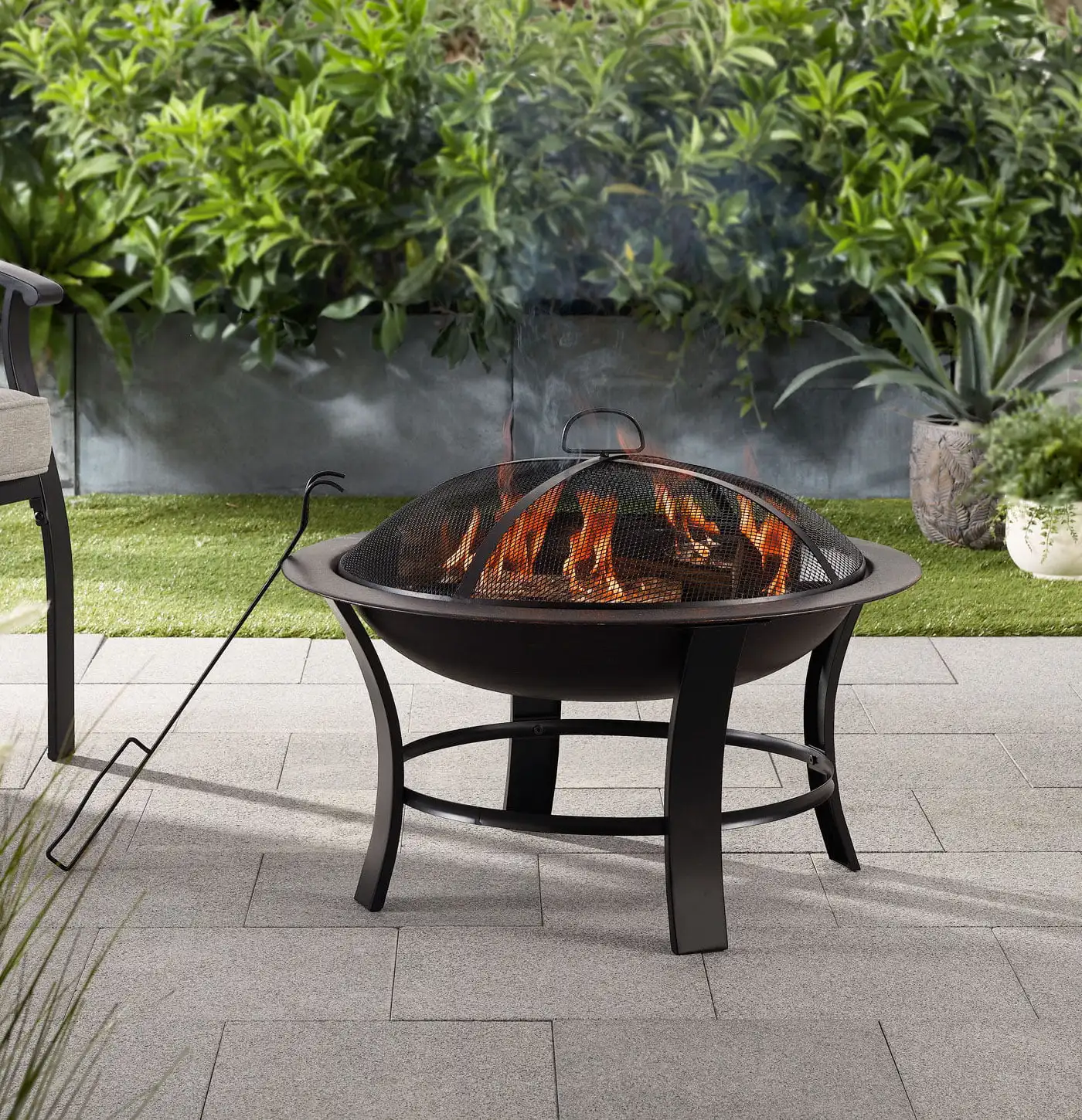 26 Metal Round Outdoor Wood-Burning Fire Pit - AliExpress