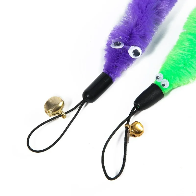 Interactive Cat Wand Toys Refills Squiggly Worms Replacements Cat