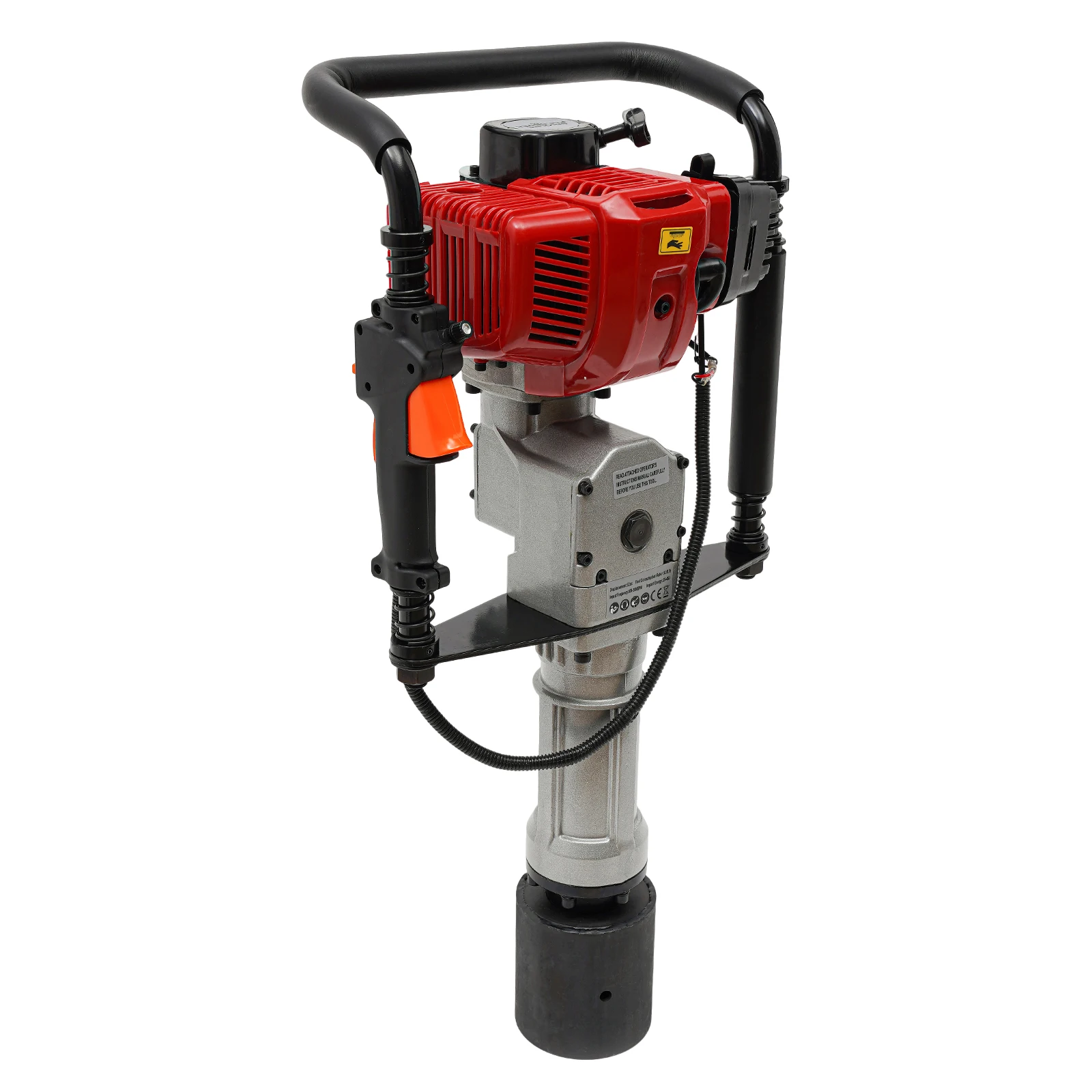 1,900W 52CC Two-stroke Engine Pile Driver With 2/3 Post Driving Head Gasoline Powered Piling Machine 2