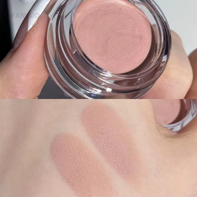 Eye Shadow Matte Nude Cream Silky Waterproof Soft Pigment Primer Pink Brown Long-lasting Monochrome Peach