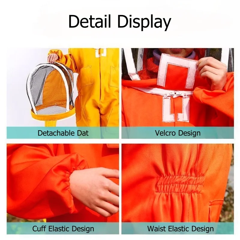 Kids Beekeeping Jumpsuit Child Anti Bee Clothing Cotton Breathable Full Body Beekeeping Professional Safe For Children Beekeeper