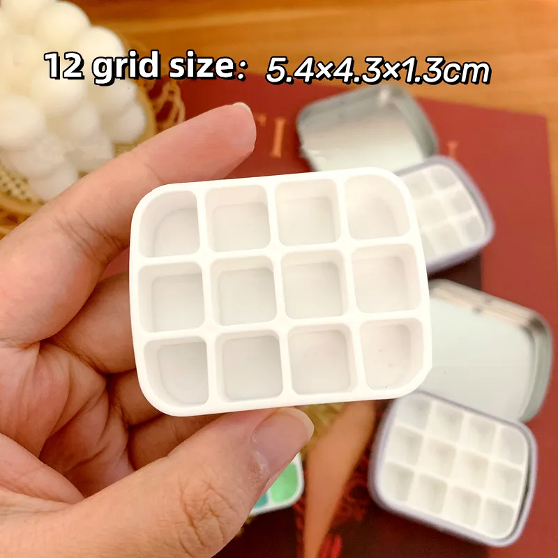 Portable12-grid Watercolor Box Empty Paint Palette Travel Painting Sketch Moisturizing Box Aquarela Paint Art Supplies