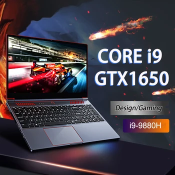 16.1 Inch Gaming Laptop Intel Core i9-9880H GTX 1650 4G Ultrabook Computer Windows10/11 2*DDR4 2*M.2 NVMe SSD Fingerprint Unlock 1