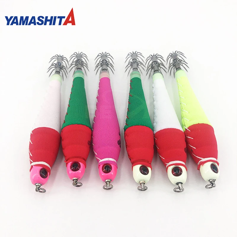 

Japan Yamashita New Heavy Lead Soft Body Luminous Wooden Shrimp Sea Fishing Special Squid Rocket Squid Hook Lua Bait