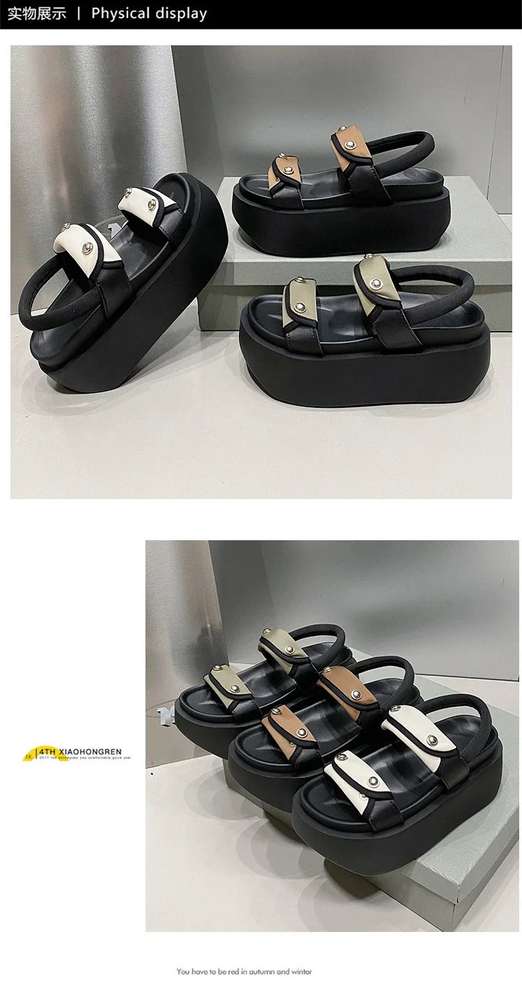 Summer Platform Sandals: Flat Chunky Heels, Beach Gladiator Style, 8CM - true deals club