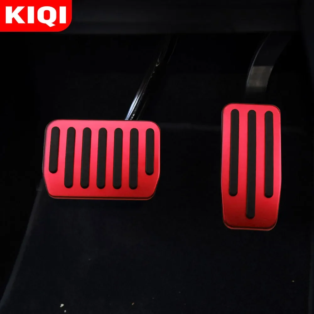 Car Pedals Pedal Cover Fit for Tesla Model 3-Accelerator Gas Fuel Brake Rest Pedal Pads Aluminum Non-Slip