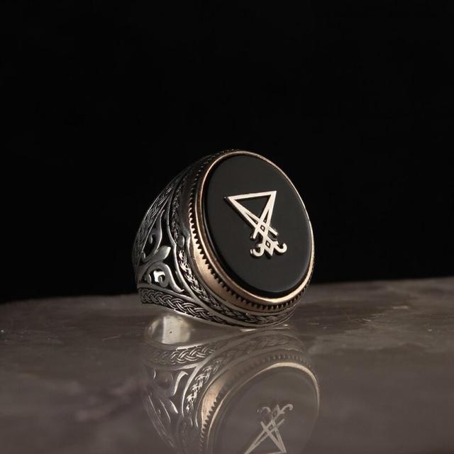 Handmade Turkish Ring For Men Women Inlay Silvery Black Zircon Stone Rings Punk Retro Religious Muslim Islamic Jewelry