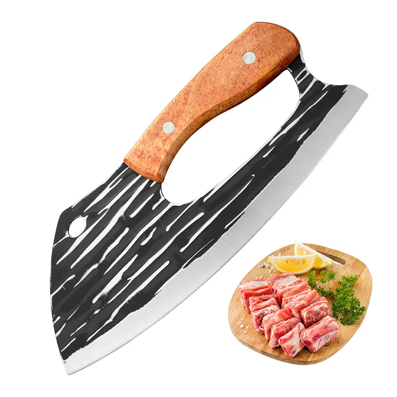 Utility Knife Meat Cleaver Chopping Kitchen Knives Wood Handle Chef Tools