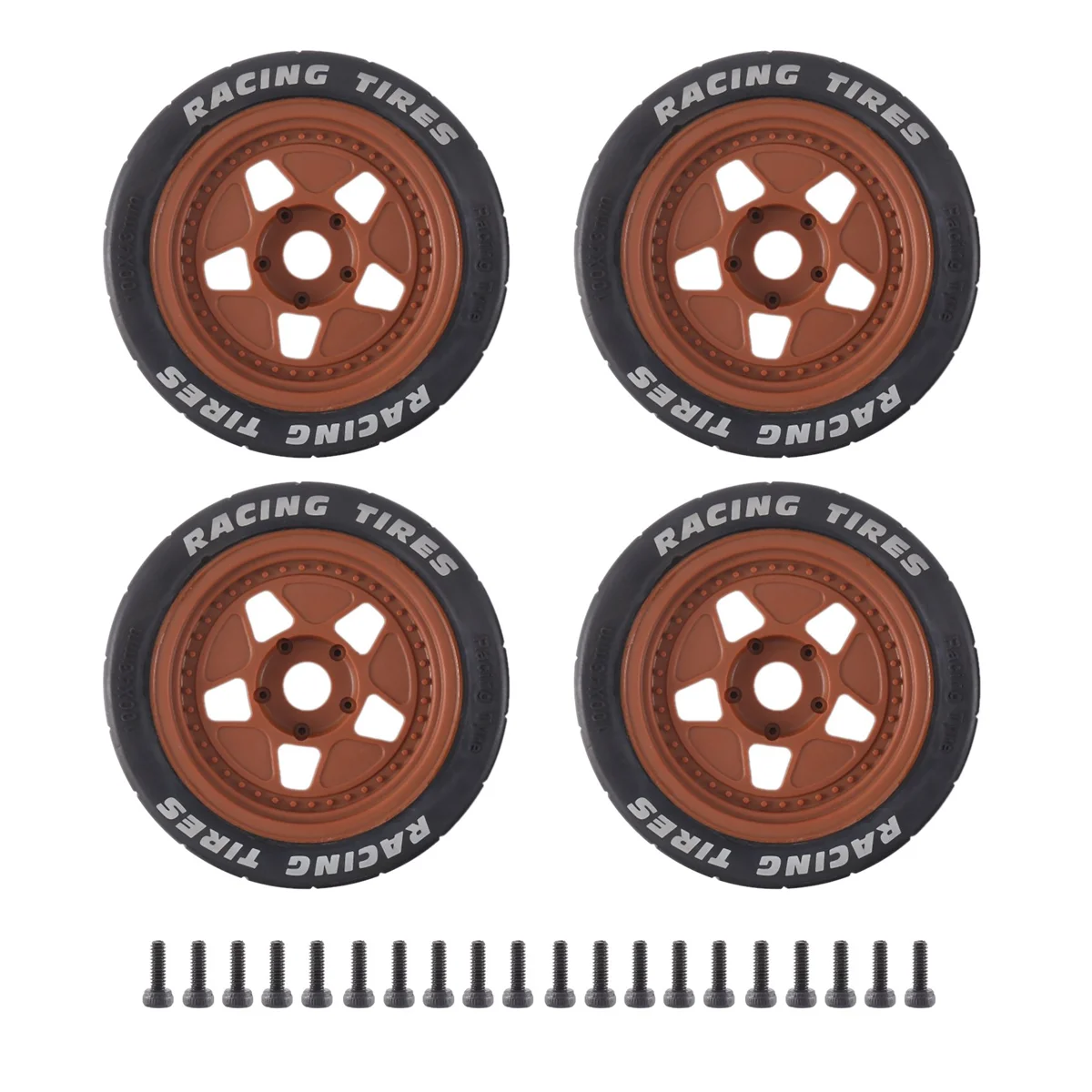 

4Pcs 100X43mm Wheel Tires Tyre 17mm Hex for 1/7 Arrma Infraction Felony -07 EX07 RC Car Upgrade Parts