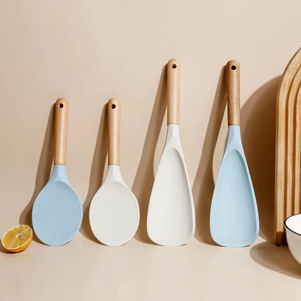 

Silicone Multiple Use Restaurant Spoon Kitchenware Home Spatula Rice Spoon Cooking Scoop Kitchen Utensils