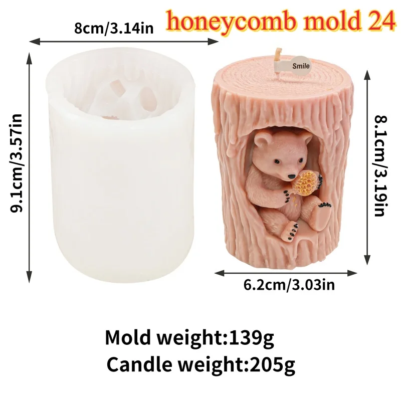 Honeycomb Beeswax Silicone Mold for Candle and Foundation Crafting