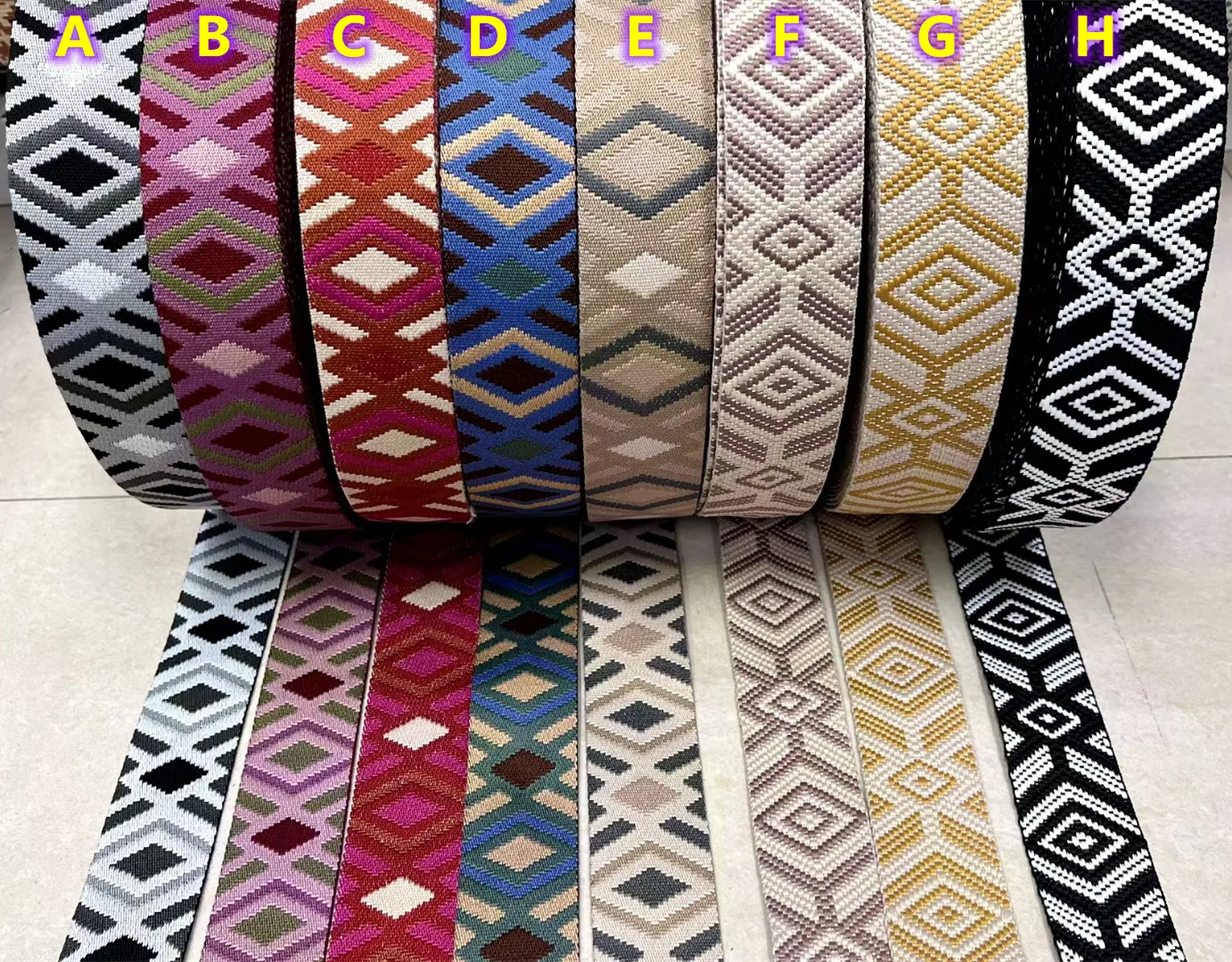 

Ремешок для сумки шириной 50 мм и толщиной 2,2 мм, лента для обуви, модная жаккардовая лента, жаккардовая тесьма, лента для гитары