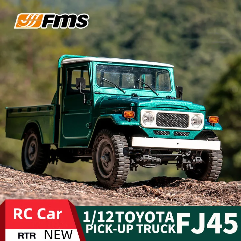 【新品】FMS トヨタ ランドクルーザー FJ45 ピックアップ 1/12 1:12 Scale RC Pickup | RTR, Working Lights & Tailgate | FMS Hobby