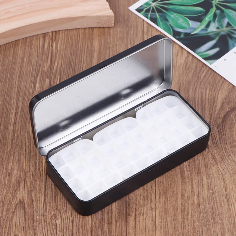 Portable Empty Watercolor Tin Box 36 Grids Mini Watercolor Paint Palette Travel Painting Paint Tray Art Supplies watercolor paint palette