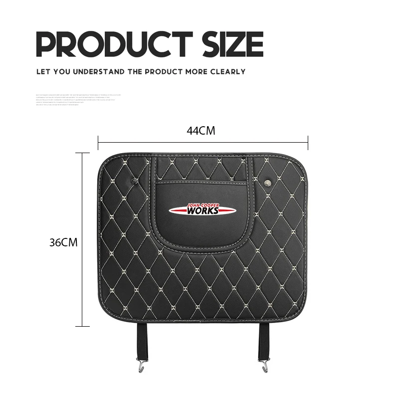 1Pcs Car Seat Backrest Protection Anti-kick Mat For MINI Cooper R56 F50 F55 F56 R50 R53 R55 R57 R58 R59 R60 One WORKS Cabrio