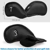 Premium Magnetic Leather Golf Club Head Cover a Set of 11 Pieces Suitable for Most Club Heads Embroidered With Club Labels 6