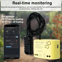 Dry Contact Zigbee Tuya Intelligent Switch With Temperature Humidity Sensor,Real-time Monitoring,Thermostat,Alexa Compatible - Image 4