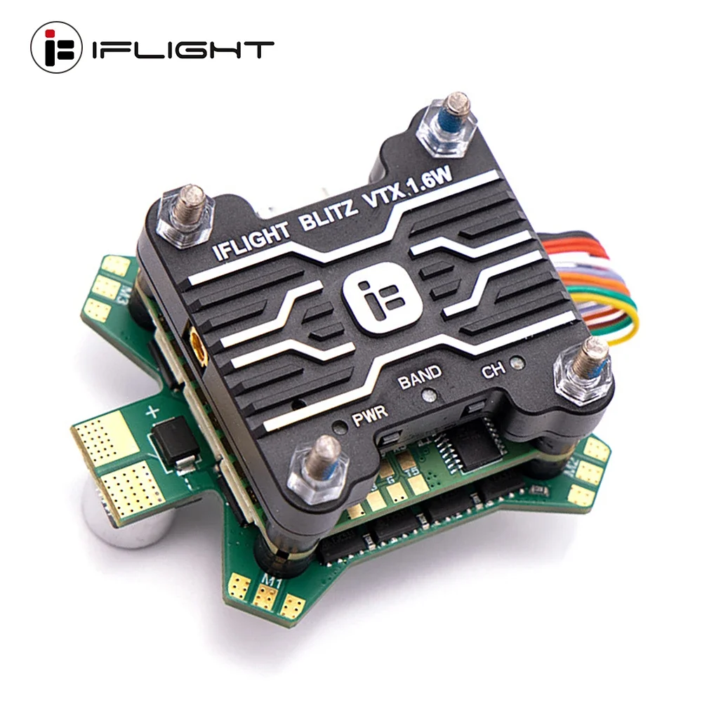 

IFlight BLITZ F722 F7 Flight Controller ICM42688P W/ E55 4in1 ESC 1.6W VTX 2-6S DShot150/300/600/MultiShot/OneShot for FPV Drone