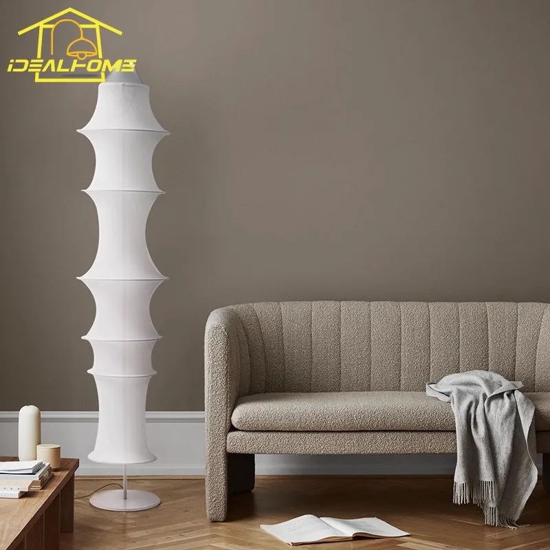 

Japanese Design Wabi-sabi Silk Floor Lamp LED E27 Atmosphere Modern Vertical Table Lamp Living Room Bedroom Lamp Homestay Study