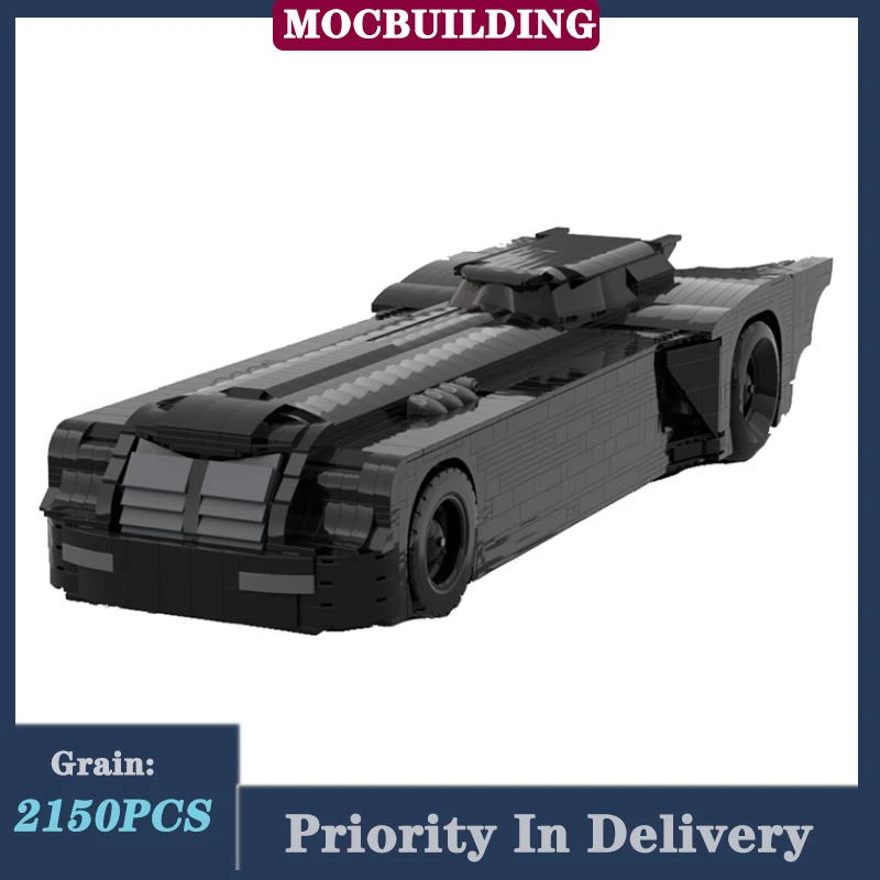 Black Sports Car Batmobile Ucs Model 