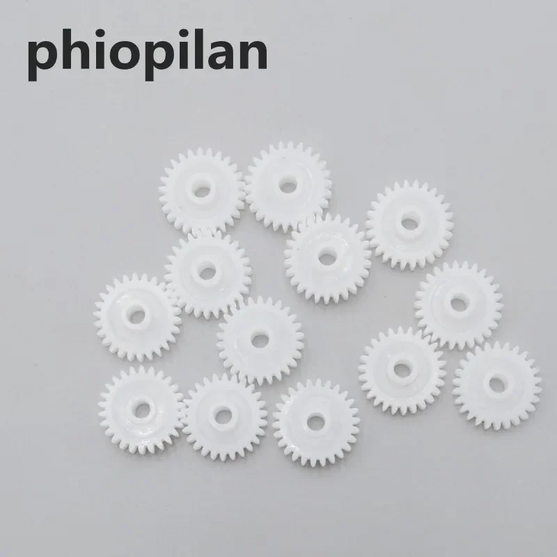 200pcs 26T 3A 0.5 modulus 2.95mm Aperture 26 Teeth Single Plastic Model Gear Toy Car Motor Gearbox fit to 3.0mm axis