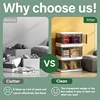 plastic storage bins with lids-76Quart large foldable storage containers,Durable stackable storage drawers for bedroom 6